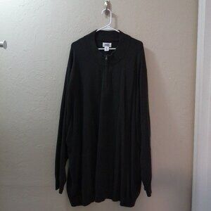 Harbor Bay (HB) 5XLT Black Quarter-Zip Pullover | Big & Tall | Classic Men’s